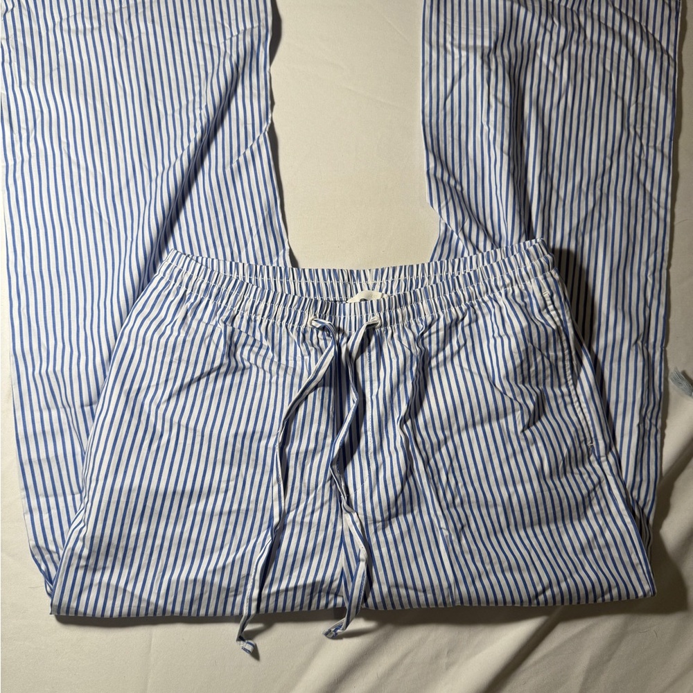 H&M Blue and White Striped Pants